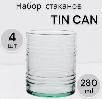 ТИН КЭН/TIN CAN наб. 4 стакана 280мл (цв.зеленый)