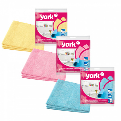 Салфетка YORK 34х35см вискоза перфор. 3 шт.