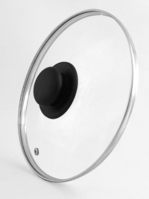 Крышка 30см Sakura с ручкой стекл. с метал.обод. низ. SA-GC-30