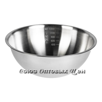Миска d23см мерная шкала 2,0л металл 1154А 