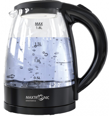 Чайник эл. 1,8л 1800Вт стеклянный с подсв. MAX-412 (12)