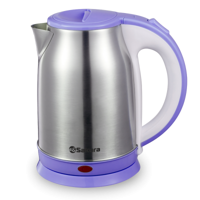 Чайник SA-2147P 1,8л  - серебристый/фиолетовый диск