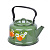 Чайник 3,5л декор Абрикос, зелёный рябчик с петлёй (закатн.дно)(4) С2713.з*76