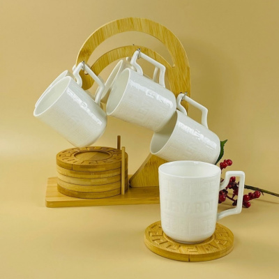 12 пр. Н-р чайный BAMBOO 240мл на подставке 140-116