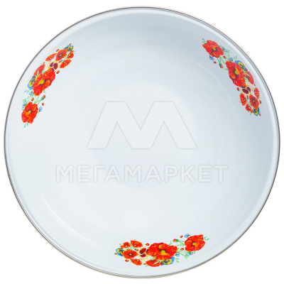 Миска 3,5л с нерж.об. белосн.МАКИ МЕЧТА (10)