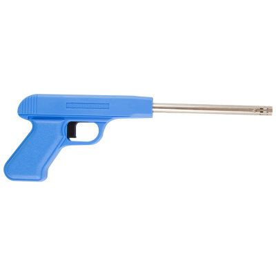Пьезозажигалка JZDD-17-LBL, голубая пистолет