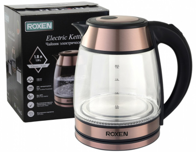 Чайник эл. ROXEN RX-7052 Bronze 1500Вт. 1,8л. (12)
