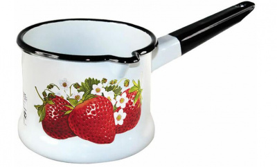 Ковш 1л без крышки с декором (белая) (8)