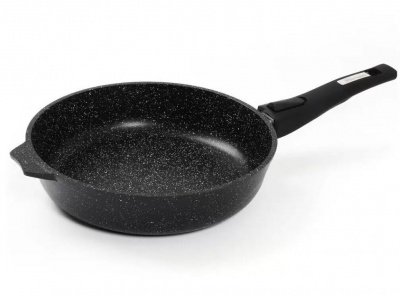 Сковорода Гранит черный с/руч 28см АП (10)