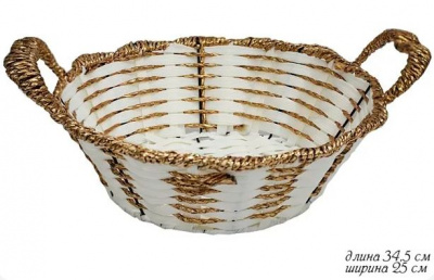 Корзина 34,5х25см пластик две ручки 124-061