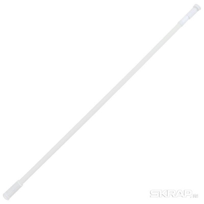 Карниз для ванной SCR-1A (алюминий, белый, 1,1-2м) 
