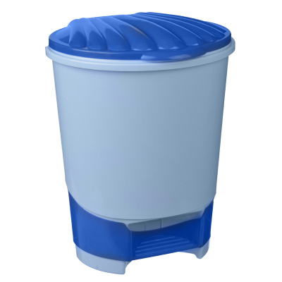 Ведро для мусора с педалью 10л голубой (2)