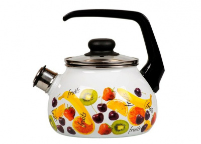 Чайник 2,0л ФРУКТЫ/ FRUITS сфер. со свист. белосн. (4)