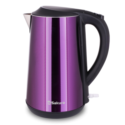 Чайник эл. 1,7л SA-2140MP фиолет.металлик+черный диск